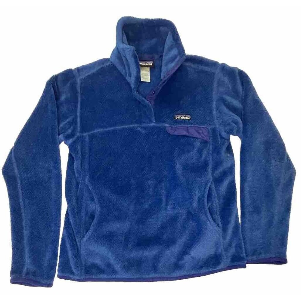 Patagonia Polartec Fleece Pullover Re-Tool Snap-T Royal Blue Women’s Size Small